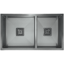 Hafele Squarelink Sink G3 1&3/4 Linen Gunmetal