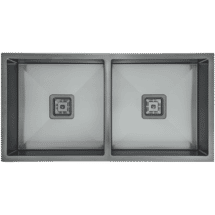 Hafele Squareline Sink G3 Double Linen Gunmetal