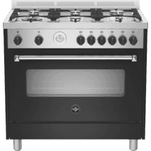 La Germania Americana 90cm Gas Upright Cooker - Black