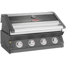 BeefEater 1600 Series Dark 4 Burner Built In BBQ w/ Cast Iron Burners & Grills - Body Only