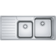 Franke BELL Inset SinkDouble Bowl Sink with Drainer Overall 1080mm Width