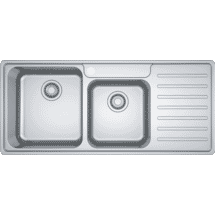Franke BCX621RHD BELL Inset Sink Double Bowl with Drainer Overall 1080mm Width