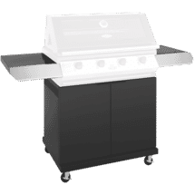 BeefEater 1200 Series Black Enamel 4 Burner BBQ Trolley w/ Side Burner