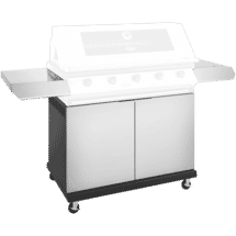 BeefEater 1200 Series Stainless Steel 5 Burner BBQ Trolley w/ Side Burner & Shelf