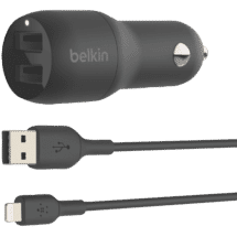 Belkin Dual 24W Car Charger and Lightning Cable
