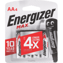 Energizer Maxx AA Batteries 4 Pack
