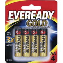 Eveready Gold AA Batteries 4 Pack