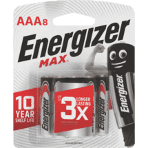 Energizer Max AAA Batteries 8 Pack