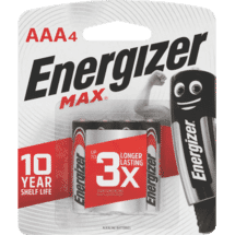 Energizer Max AAA Batteries 4 Pack