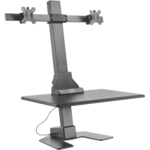 Ergovida Dual Monitor Electric Workstation Black