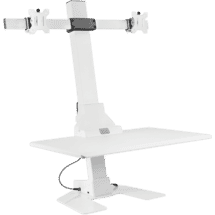 Ergovida Dual Monitor Electric Workstation White