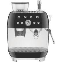 Smeg 50's Style Espresso Machine With Built In Grinder Black