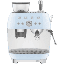 Smeg 50's Style Espresso Machine With Built In Grinder Pastel Blue