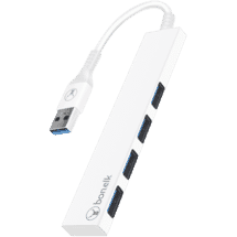 Bonelk Long-Life USB-A 4 Port USB Hub (White)
