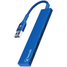 Bonelk Long-Life USB-A 4 Port USB Hub (Blue)