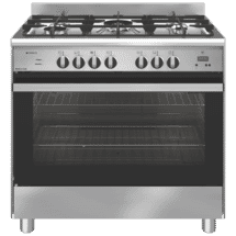 Emilia 90cm Stainless Steel Dual Fuel Upright Cooker