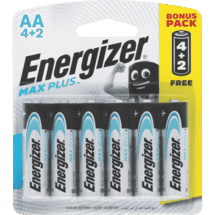 Energizer Max Plus AA Batteries 4+2 pack