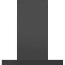 Haier 600 Series 60cm Box Chimney Wall Rangehood, Hood to Hob, Black