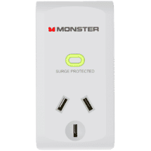 Monster Single Socket Surge Protector (White)