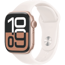 Apple Watch Series 10 GPS 42mm Rose Gold Aluminium - Light Blush Sport Band - S/M