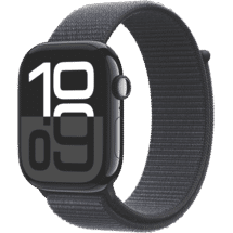 Apple Watch Series 10 GPS 46mm Jet Black Aluminium - Ink Sport Loop