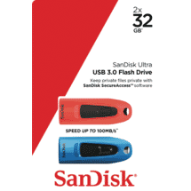 Sandisk 32GB Ultra USB FlashDrive Twin Pack