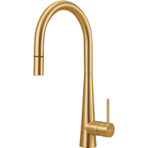 Oliveri Pull Out Goose Neck Brush Gold
