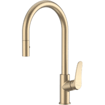 Oliveri Verona Pull Out Goose Neck Spray Mixer - Classic Gold